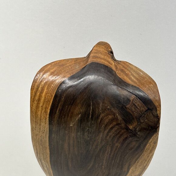 Vintage Hand Carved Wood Cobra Snake Figurine Sculpture - Picture 6 of 10